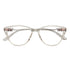 Sirts Transparent White Cateye Sleek Metal Side HD Acectate Full Rim - Lens Caravan